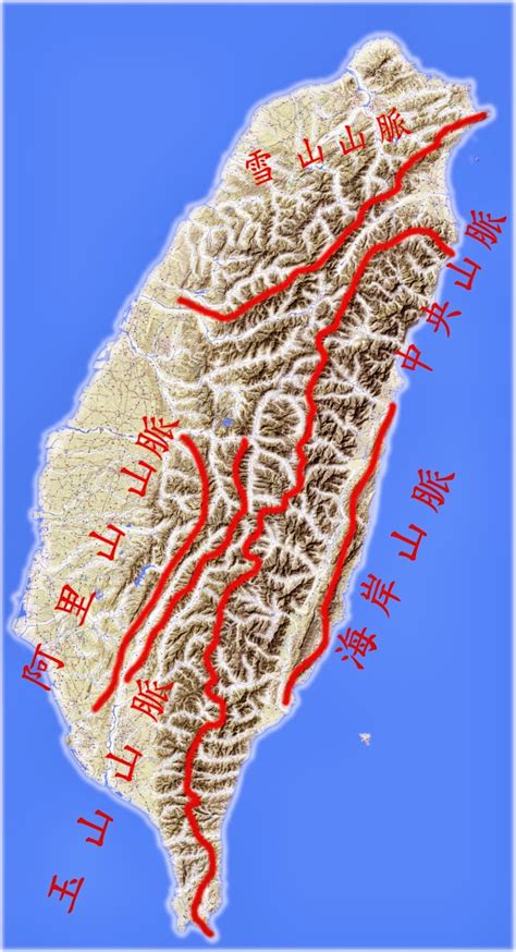 龍邊風水 台灣山脈地圖全圖